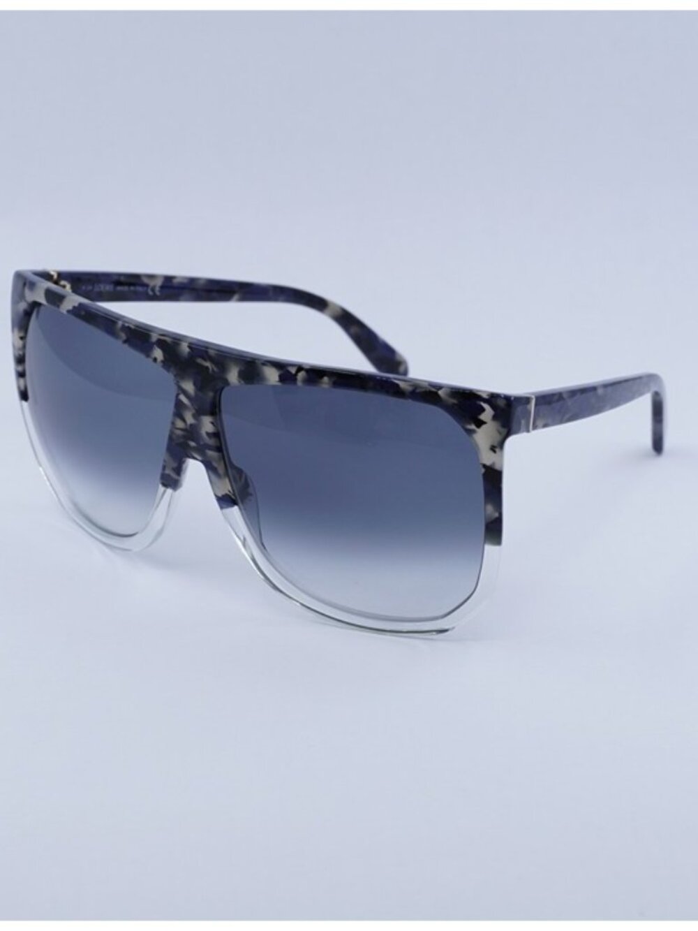 Loewe LW40001I 56B Filipa Sunglasses Blue Havana Square Frame, Smoke Lenses